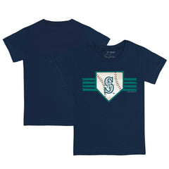 Navy Seattle Mariners Tiny Turnip Youth Base Stripe T-Shirt