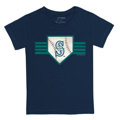 Navy Seattle Mariners Tiny Turnip Youth Base Stripe T-Shirt