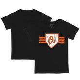 Black Baltimore Orioles Tiny Turnip Youth Base Stripe T-Shirt