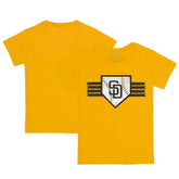 Gold San Diego Padres Tiny Turnip Youth Base Stripe T-Shirt