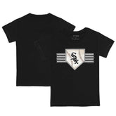 Black Chicago White Sox Tiny Turnip Youth Base Stripe T-Shirt