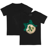 Black Athletics Tiny Turnip Youth Baseball Bow T-Shirt