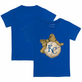 Royal Kansas City Royals Tiny Turnip Youth Baseball Bow T-Shirt