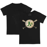 Black Athletics Tiny Turnip Youth Baseball Cross Bats T-Shirt