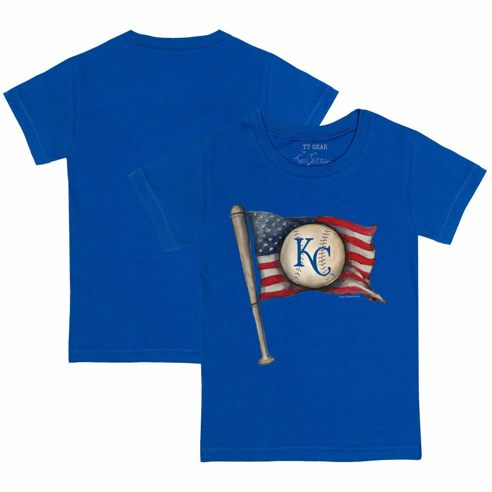 Royal Kansas City Royals Tiny Turnip Youth Baseball Flag T-Shirt