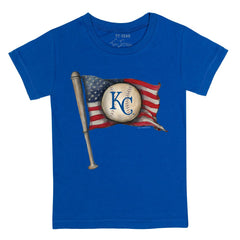 Royal Kansas City Royals Tiny Turnip Youth Baseball Flag T-Shirt