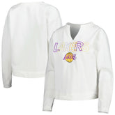 Los Angeles Lakers Concepts Sport Women's Sunray Notch Neck Long Sleeve Top