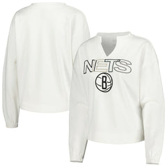 Brooklyn Nets Concepts Sport Women's Sunray Notch Neck Long Sleeve Top