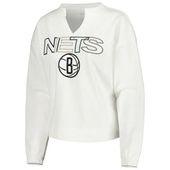 Brooklyn Nets Concepts Sport Women's Sunray Notch Neck Long Sleeve Top