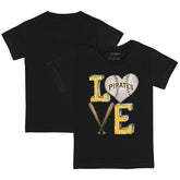 Black Pittsburgh Pirates Tiny Turnip Youth Baseball Love T-Shirt
