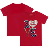Red St. Louis Cardinals Tiny Turnip Youth Baseball Love T-Shirt