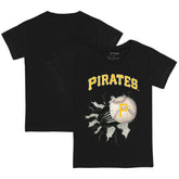 Black Pittsburgh Pirates Tiny Turnip Youth Baseball Tear T-Shirt