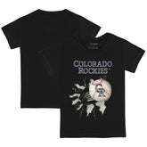Black Colorado Rockies Tiny Turnip Youth Baseball Tear T-Shirt
