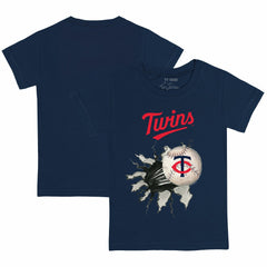 Navy Minnesota Twins Tiny Turnip Youth Baseball Tear T-Shirt