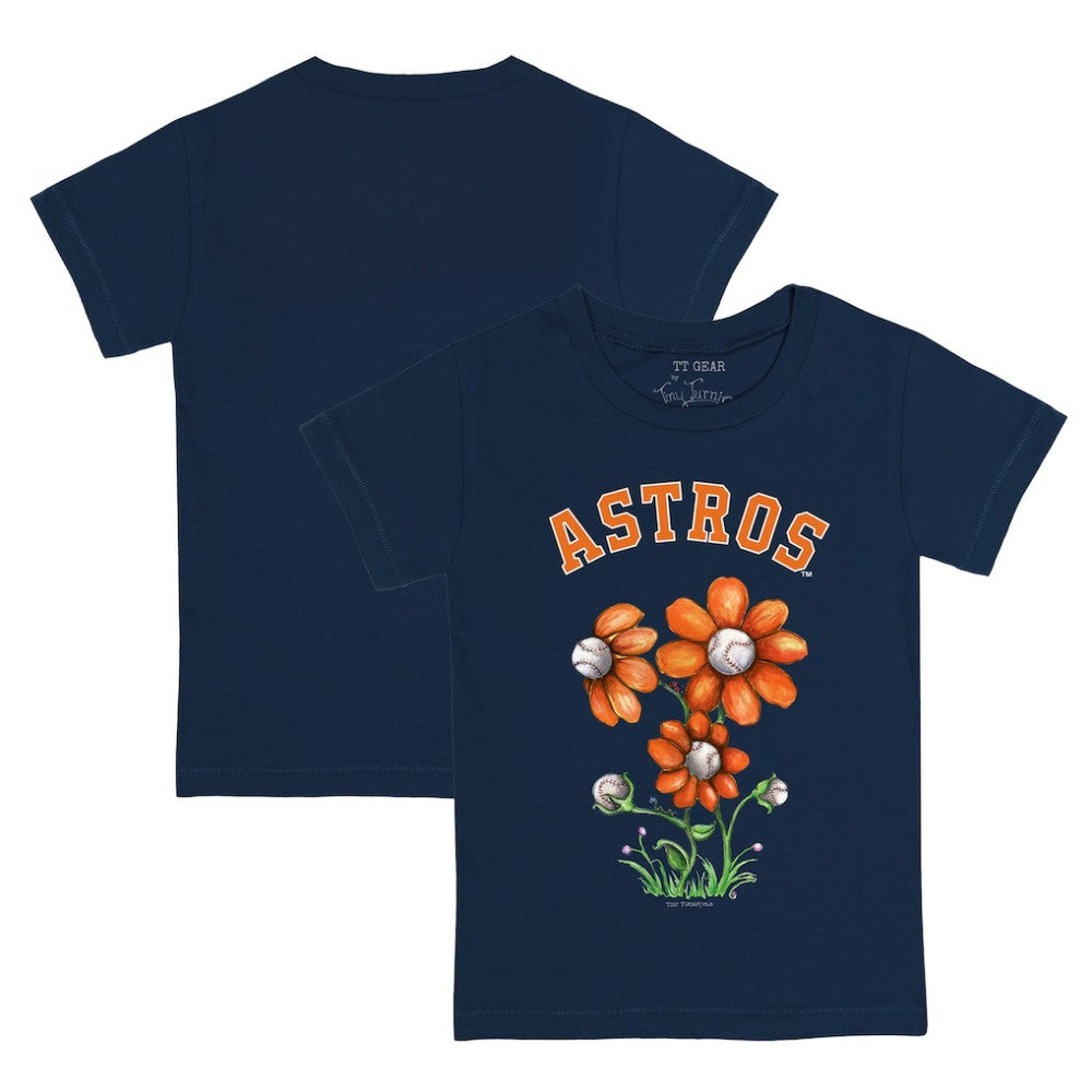 Navy Houston Astros Tiny Turnip Youth Blooming Baseballs T-Shirt