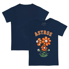 Navy Houston Astros Tiny Turnip Youth Blooming Baseballs T-Shirt