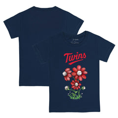 Navy Minnesota Twins Tiny Turnip Youth Blooming Baseballs T-Shirt