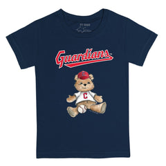 Navy Cleveland Guardians Tiny Turnip Youth Teddy Boy T-Shirt