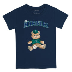 Navy Seattle Mariners Tiny Turnip Youth Teddy Boy T-Shirt
