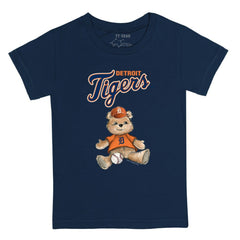 Navy Detroit Tigers Tiny Turnip Youth Teddy Boy T-Shirt