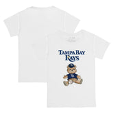 White Tampa Bay Rays Tiny Turnip Youth Teddy Boy T-Shirt