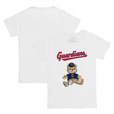 White Cleveland Guardians Tiny Turnip Youth Teddy Boy T-Shirt