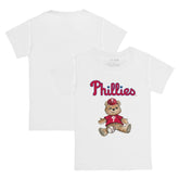 White Philadelphia Phillies Tiny Turnip Youth Teddy Boy T-Shirt