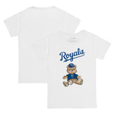 White Kansas City Royals Tiny Turnip Youth Teddy Boy T-Shirt