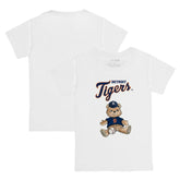 White Detroit Tigers Tiny Turnip Youth Teddy Boy T-Shirt
