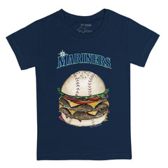 Navy Seattle Mariners Tiny Turnip Youth Burger T-Shirt