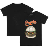 Black Baltimore Orioles Tiny Turnip Youth Burger T-Shirt
