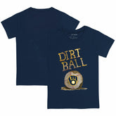 Navy Milwaukee Brewers Tiny Turnip Youth Dirt Ball T-Shirt