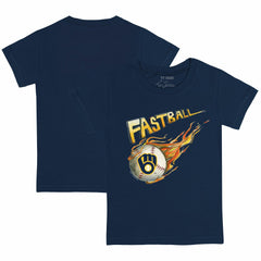 Navy Milwaukee Brewers Tiny Turnip Youth Fastball T-Shirt