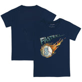 Navy Seattle Mariners Tiny Turnip Youth Fastball T-Shirt