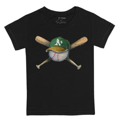 Black Athletics Tiny Turnip Youth Hat Crossbats T-Shirt