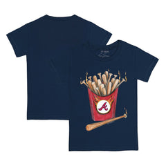 Navy Atlanta Braves Tiny Turnip Youth Hot Bats T-Shirt