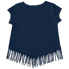 Navy Tampa Bay Rays Tiny Turnip Girls Youth Prism Arrows Fringe T-Shirt