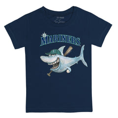 Navy Seattle Mariners Tiny Turnip Youth Shark T-Shirt