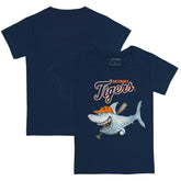 Navy Detroit Tigers Tiny Turnip Youth Shark T-Shirt