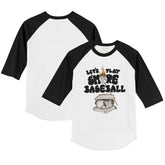 White/Black Chicago White Sox Tiny Turnip Youth Smores 3/4-Sleeve Raglan T-Shirt