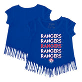 Royal Texas Rangers Tiny Turnip Girls Youth Stacked Fringe T-Shirt