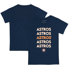 Navy Houston Astros Tiny Turnip Youth Stacked T-Shirt