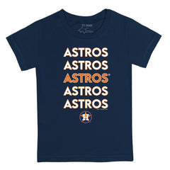 Navy Houston Astros Tiny Turnip Youth Stacked T-Shirt