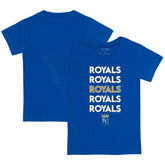 Royal Kansas City Royals Tiny Turnip Youth Stacked T-Shirt