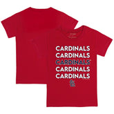 Red St. Louis Cardinals Tiny Turnip Youth Stacked T-Shirt