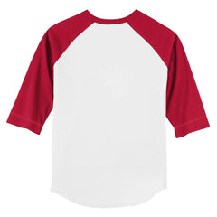 White/Red St. Louis Cardinals Tiny Turnip Youth Stacked 3/4-Sleeve Raglan T-Shirt