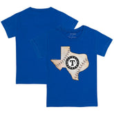 Royal Texas Rangers Tiny Turnip Youth State Outline T-Shirt