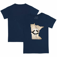 Navy Minnesota Twins Tiny Turnip Youth State Outline T-Shirt