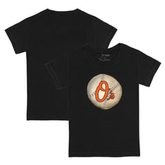 Black Baltimore Orioles Tiny Turnip Youth Stitched Baseball T-Shirt