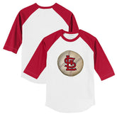 White/Red St. Louis Cardinals Tiny Turnip Youth Stitched Baseball 3/4-Sleeve Raglan T-Shirt